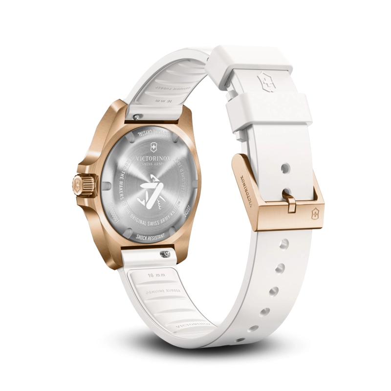 RELOJ DE PULSERA VICTORINOX I.N.O.X. QUARTZ CORREA DE CAUCHO BLANCO - 2