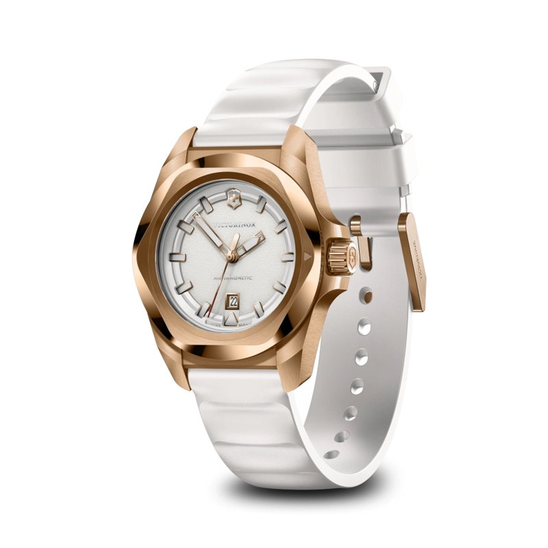 RELOJ DE PULSERA VICTORINOX I.N.O.X. QUARTZ CORREA DE CAUCHO BLANCO - 3