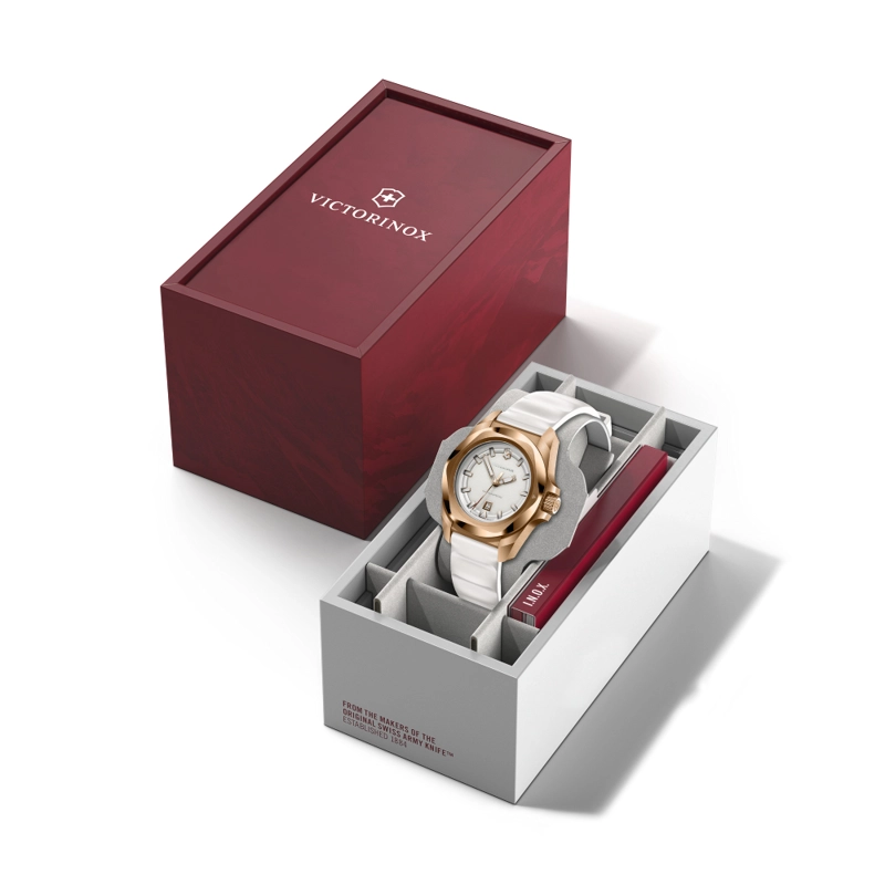 RELOJ DE PULSERA VICTORINOX I.N.O.X. QUARTZ CORREA DE CAUCHO BLANCO - 7
