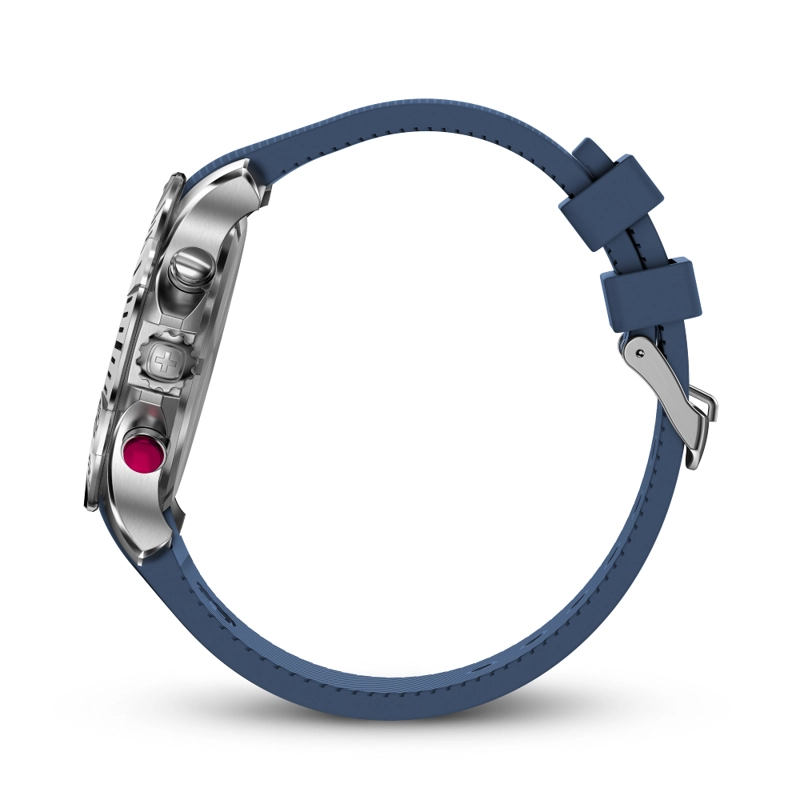 RELOJ DE PULSERA WENGER SEAFORCE CHRONO CORREA SILICONA AZUL, DIAL AZUL 43 MM - 2