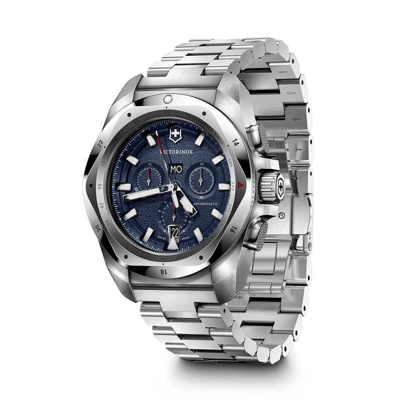 RELOJ DE PULSERA VICTORINOX INOX CHRONO 43 MM CORREA ACERO DIAL AZUL - 2