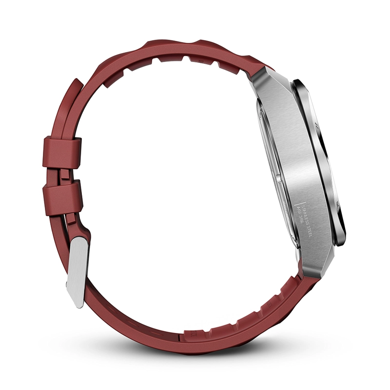 RELOJ DE PULSERA VICTORINOX INOX CHRONO 43 MM CORREA CAUCHO DIAL ROJO - 4