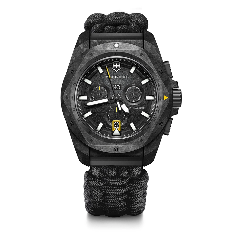 RELOJ DE PULSERA VICTORINOX INOX CHRONO 43 MM CORREA PARACORD DIAL NEGRO - 1