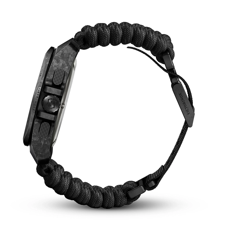 RELOJ DE PULSERA VICTORINOX INOX CHRONO 43 MM CORREA PARACORD DIAL NEGRO - 4