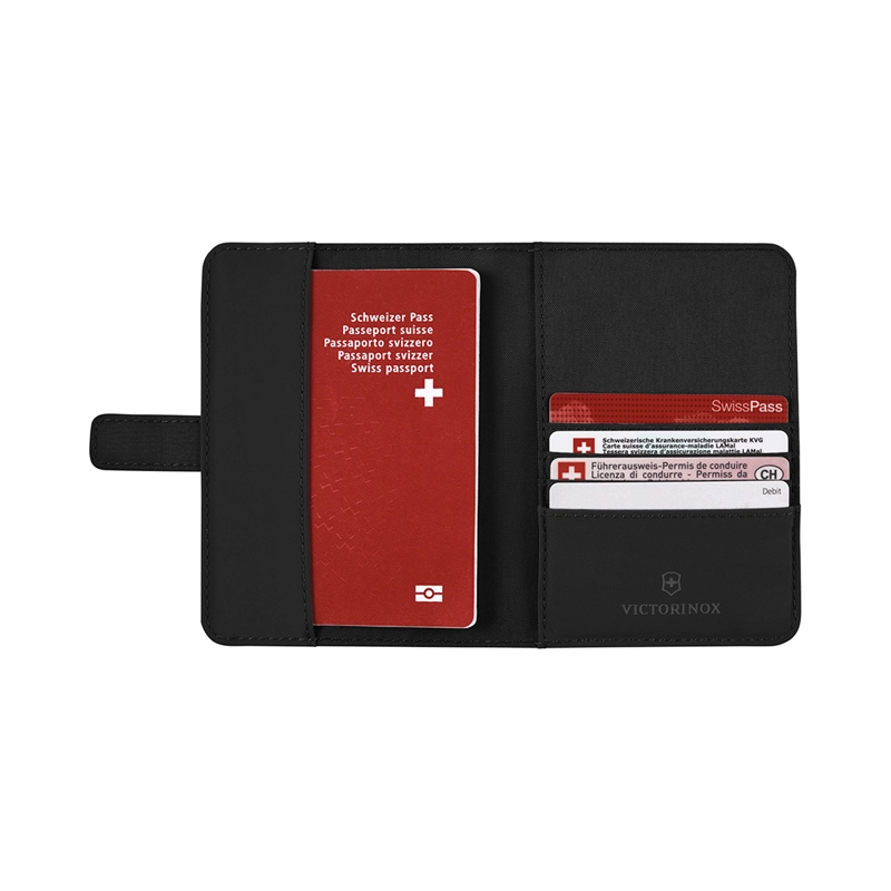 PORTA PASAPORTE CON PROTECCIÓN RFID NEGRO VICTORINOX - 4