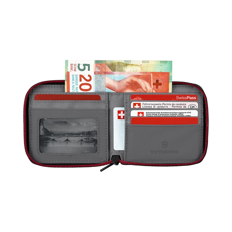 BILLETERA ZIP-AROUND CON PROTECCIÓN RFID GRIS VICTORINOX - 4