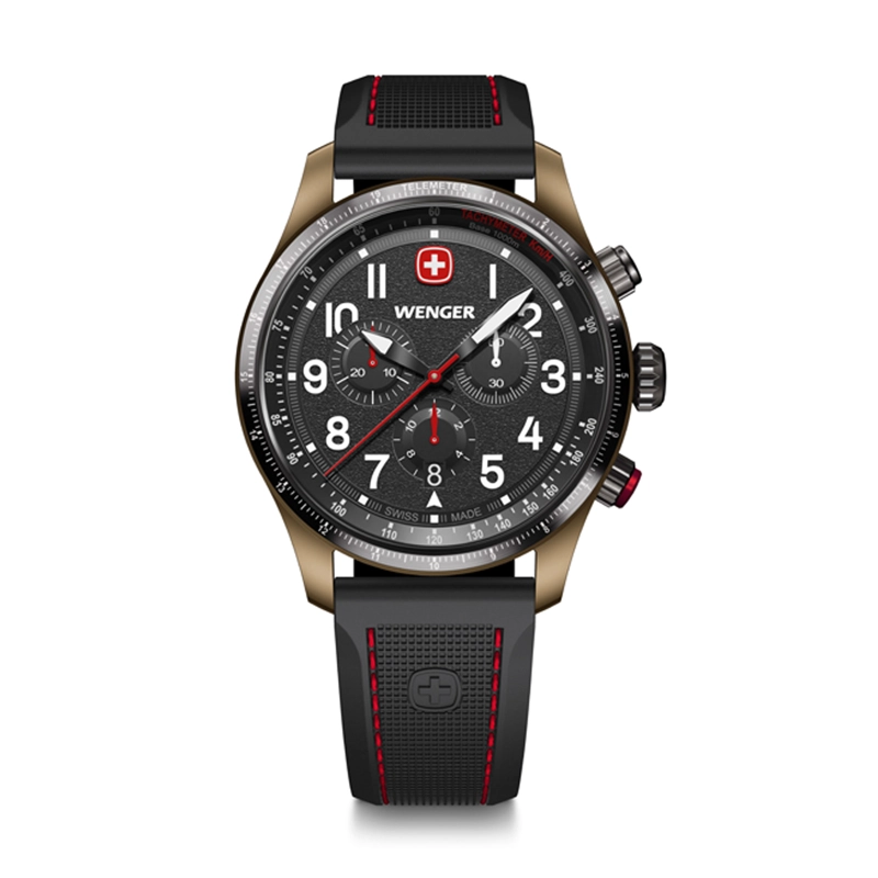 TERRAGRAPH CHRONO NEGRO/BLANCO CORREA DE SILICONA WENGER - 1