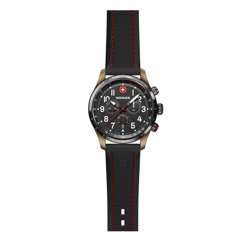 TERRAGRAPH CHRONO NEGRO/BLANCO CORREA DE SILICONA WENGER - 2