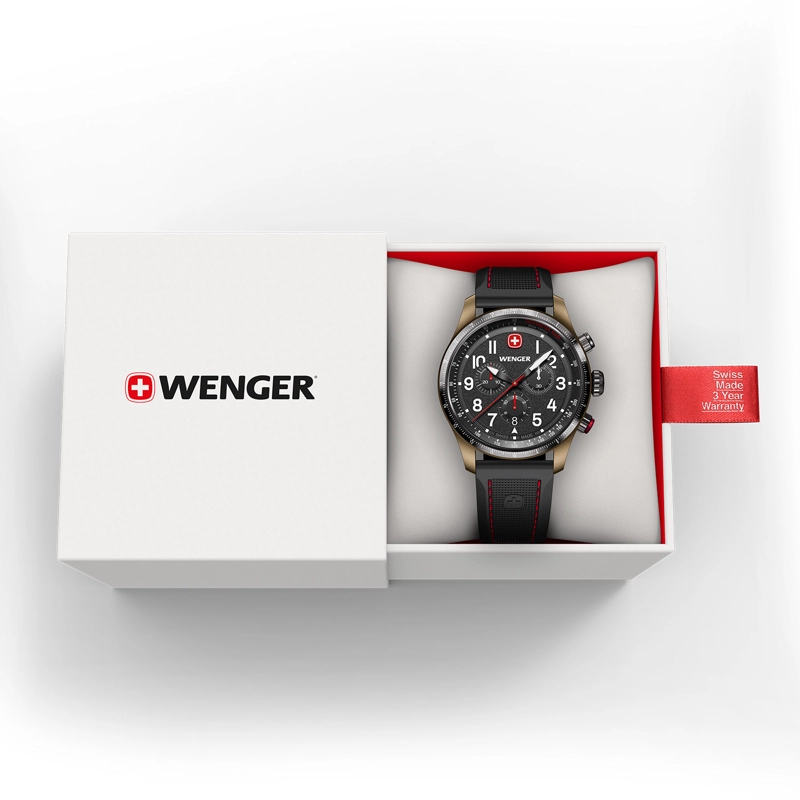 TERRAGRAPH CHRONO NEGRO/BLANCO CORREA DE SILICONA WENGER - 4