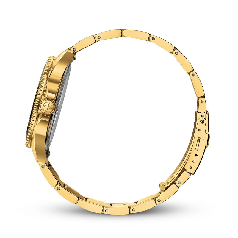 RELOJ EXECUTIVE DORADO CORREA DE ACERO WENGER - 3