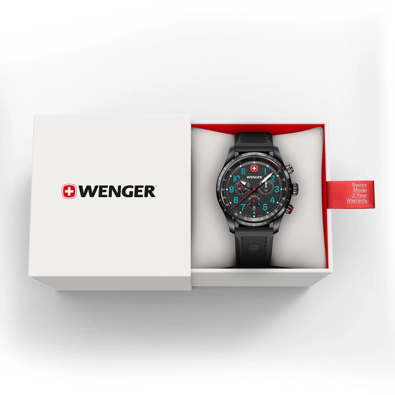 TERRAGRAPH CHRONO NEGRO/AZUL CORREA DE SILICONA WENGER - 3