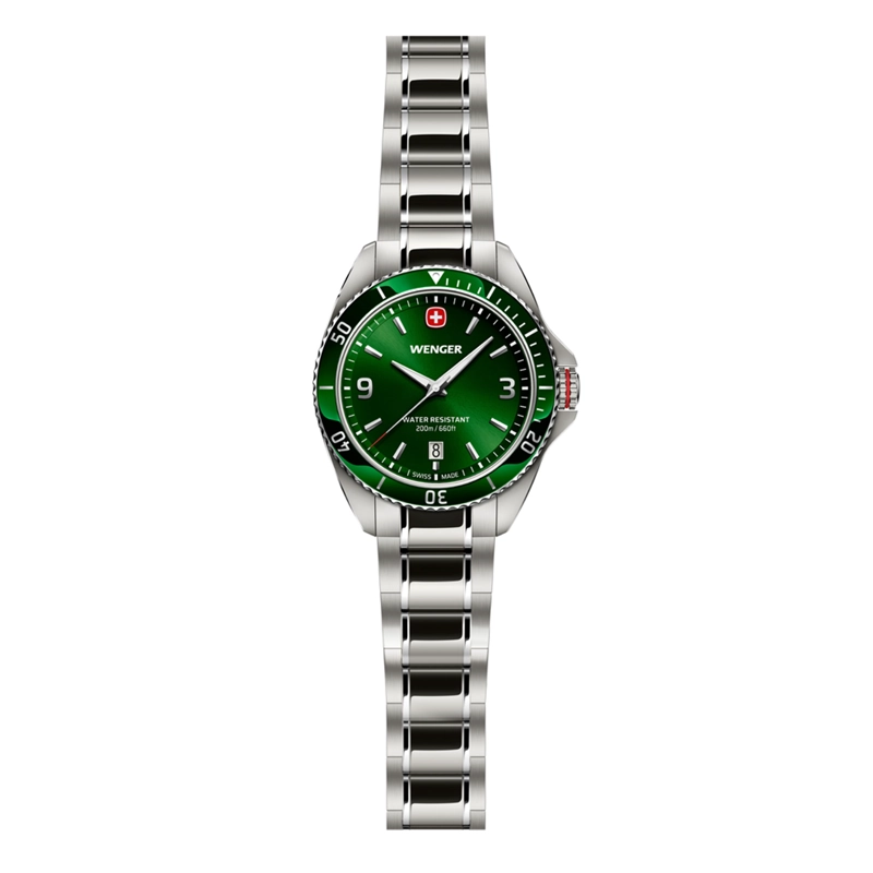 RELOJ EXECUTIVE VERDE CORREA DE ACERO WENGER - 2