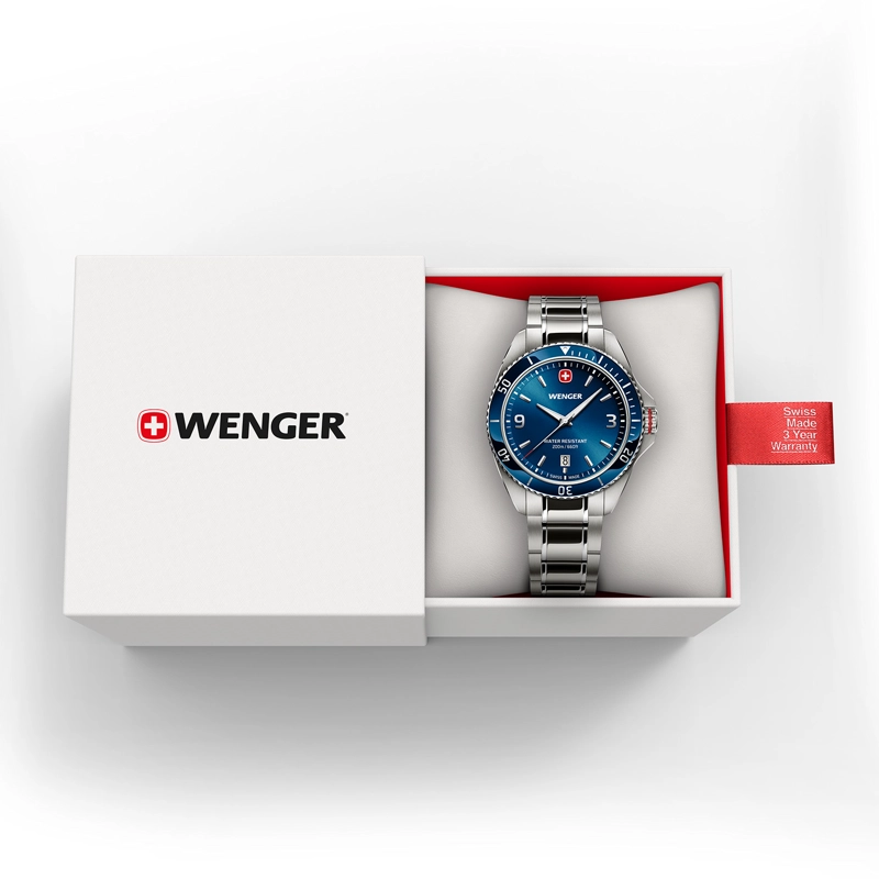 RELOJ EXECUTIVE AZUL CORREA DE ACERO WENGER - 4