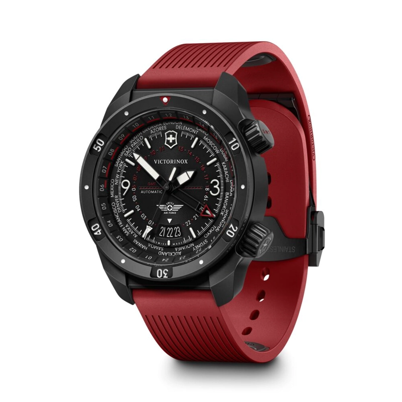 RELOJ AIR PRO AUTOMATICO CORREA CAUCHO ROJO VICTORINOX - 2