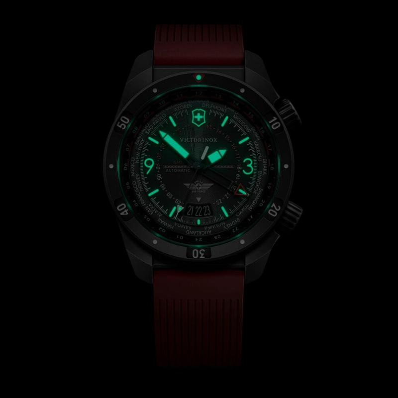 RELOJ AIR PRO AUTOMATICO CORREA CAUCHO ROJO VICTORINOX - 6