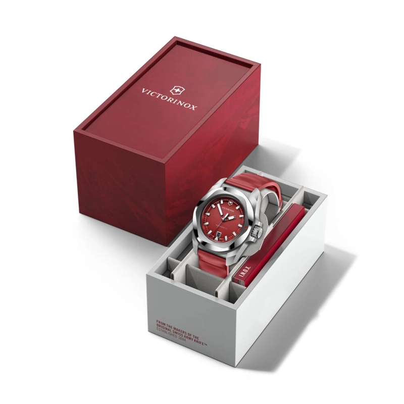RELOJ I.N.O.X. QUARTZ CORREA CAUCHO ROJO VICTORINOX - 7