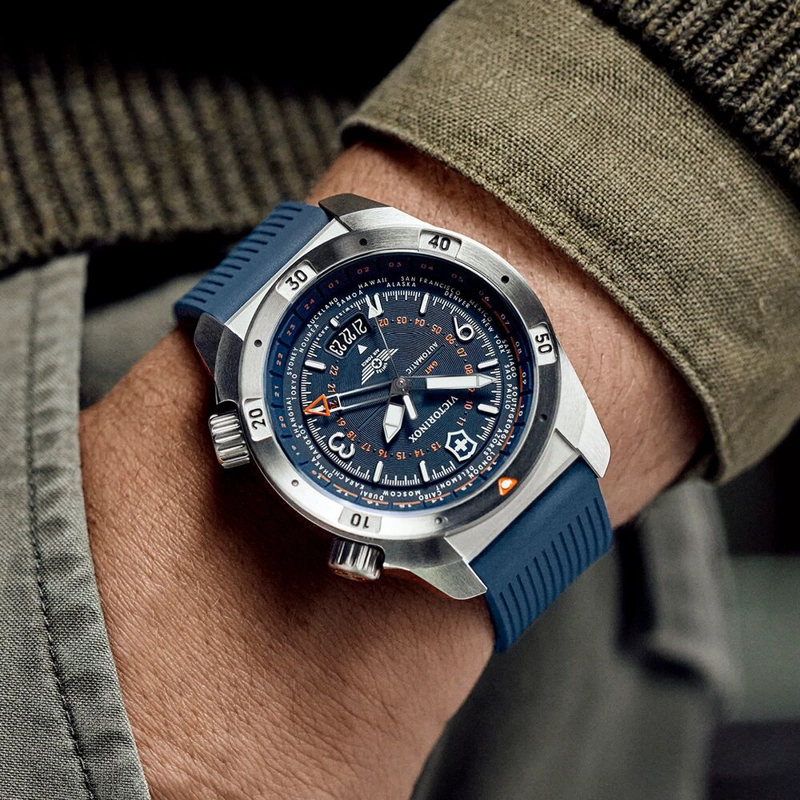 RELOJ AIR PRO AUTOMATICO CORREA CAUCHO AZUL VICTORINOX - 8