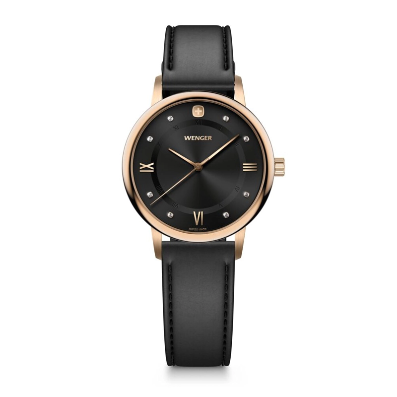 RELOJ URBAN DONNISSIMA CORREA CUERO NEGRO WENGER - 1