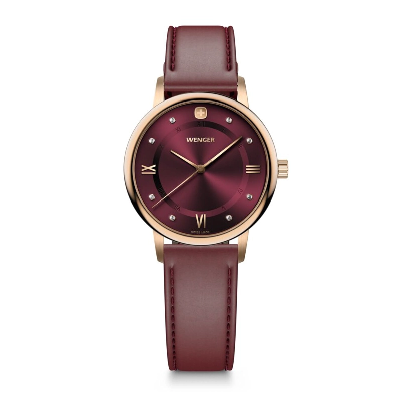 RELOJ URBAN DONNISSIMA CORREA CUERO ROJO WENGER - 1