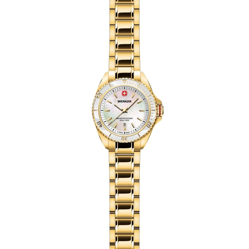 RELOJ EXECUTIVE CORREA ACERO DORADO WENGER - 2
