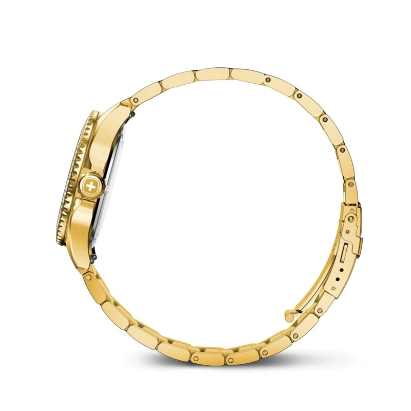 RELOJ EXECUTIVE CORREA ACERO DORADO WENGER - 3