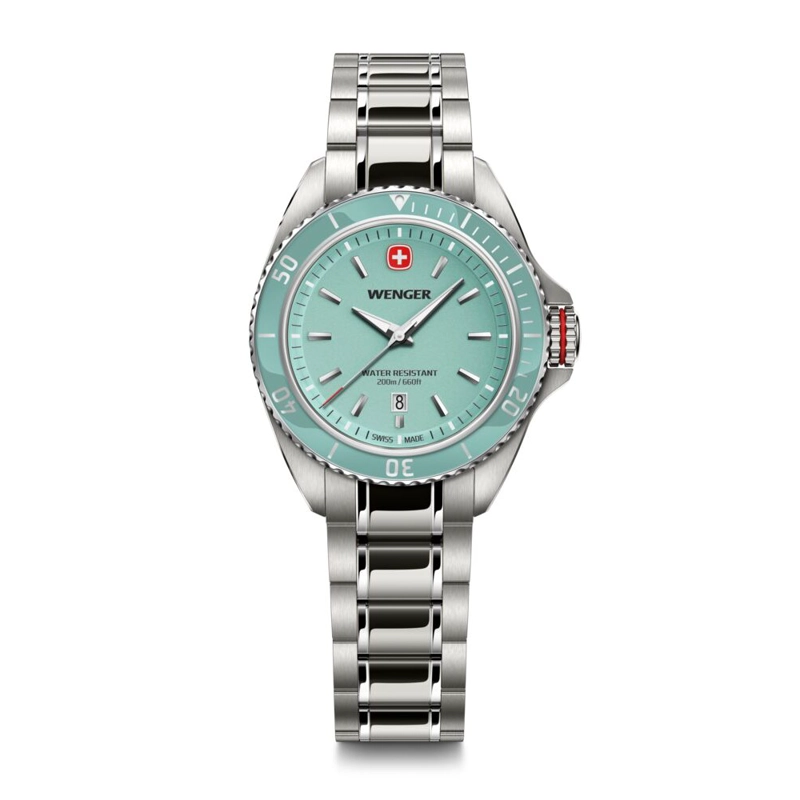 RELOJ EXECUTIVE CORREA ACERO DIAL CELESTE WENGER - 1