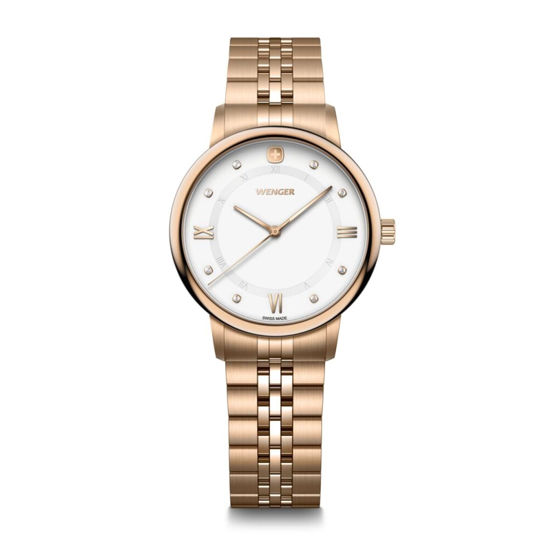 RELOJ URBAN DONNISSIMA CORREA ACERO DORADO WENGER - 1