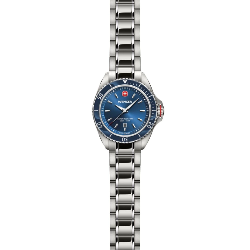 RELOJ EXECUTIVE CORREA ACERO DIAL AZUL WENGER - 2