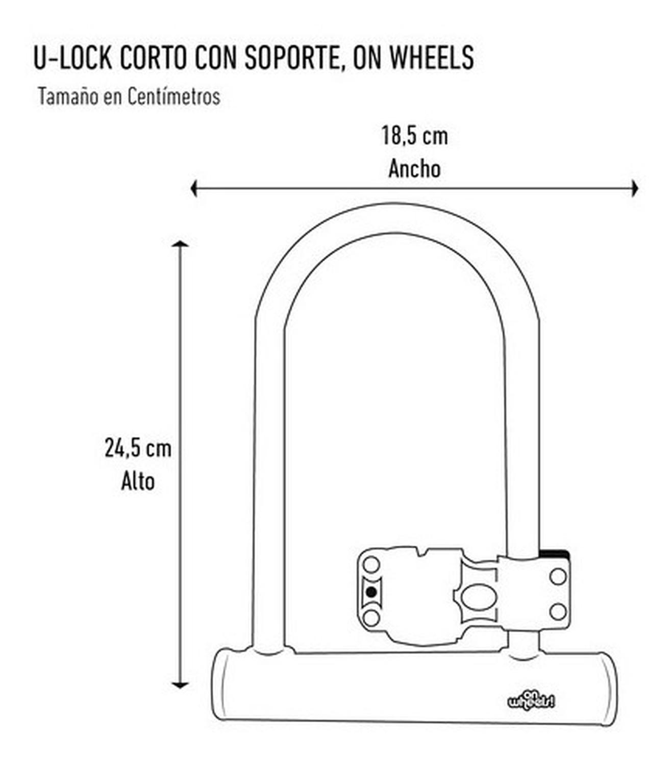 CANDADO DE BICICLETA U-LOCK CORTO VERDE - 5