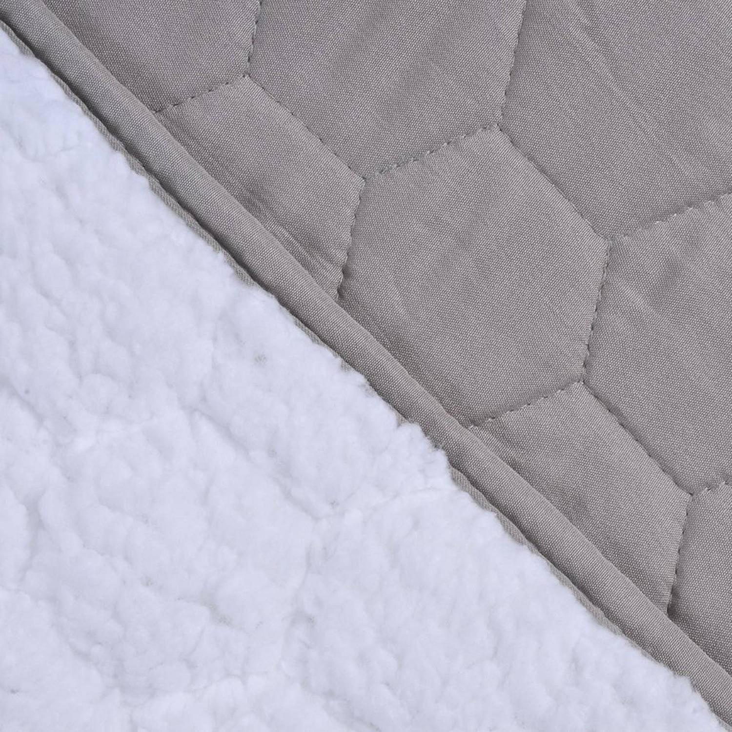 PLUMÓN MASHINI 2 PLAZAS GRIS QUILT SHERPA - 3