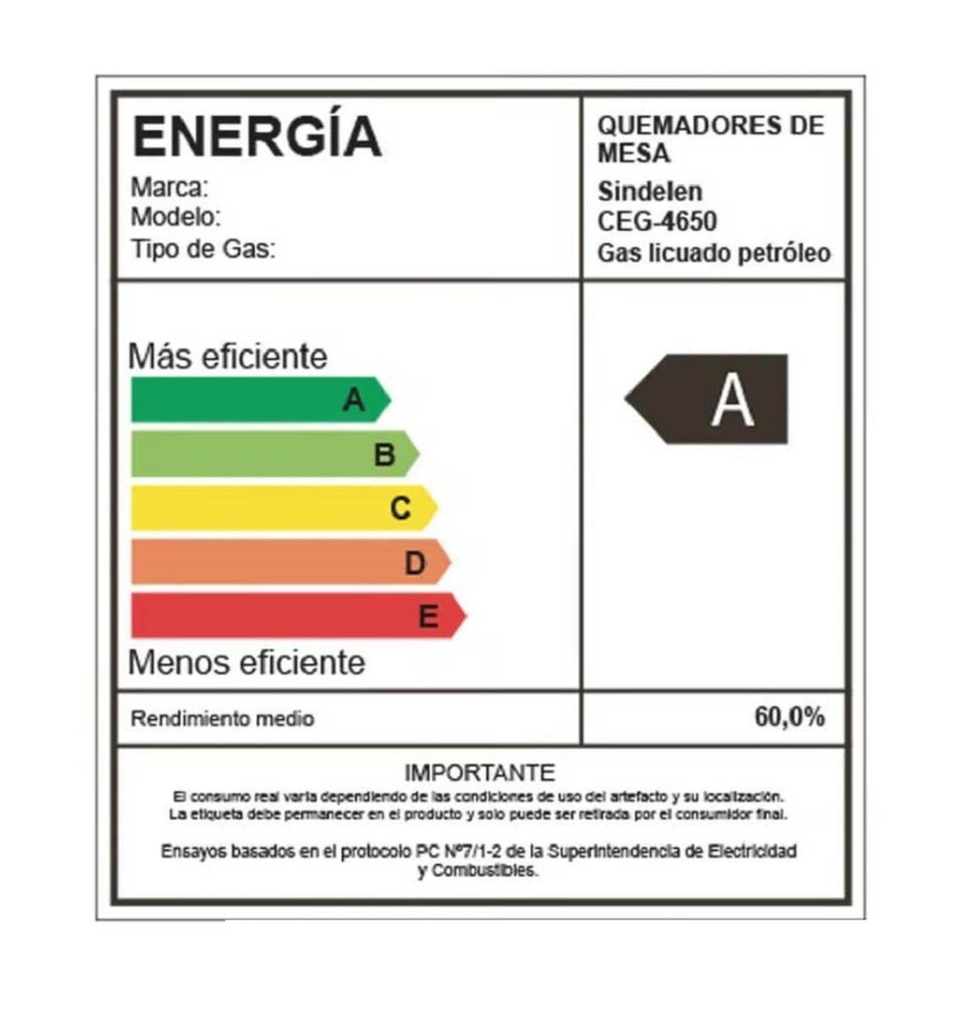 ENCIMERA 4 PLATOS SINDELEN GAS SEGURIDAD CEG-4650IN - 5