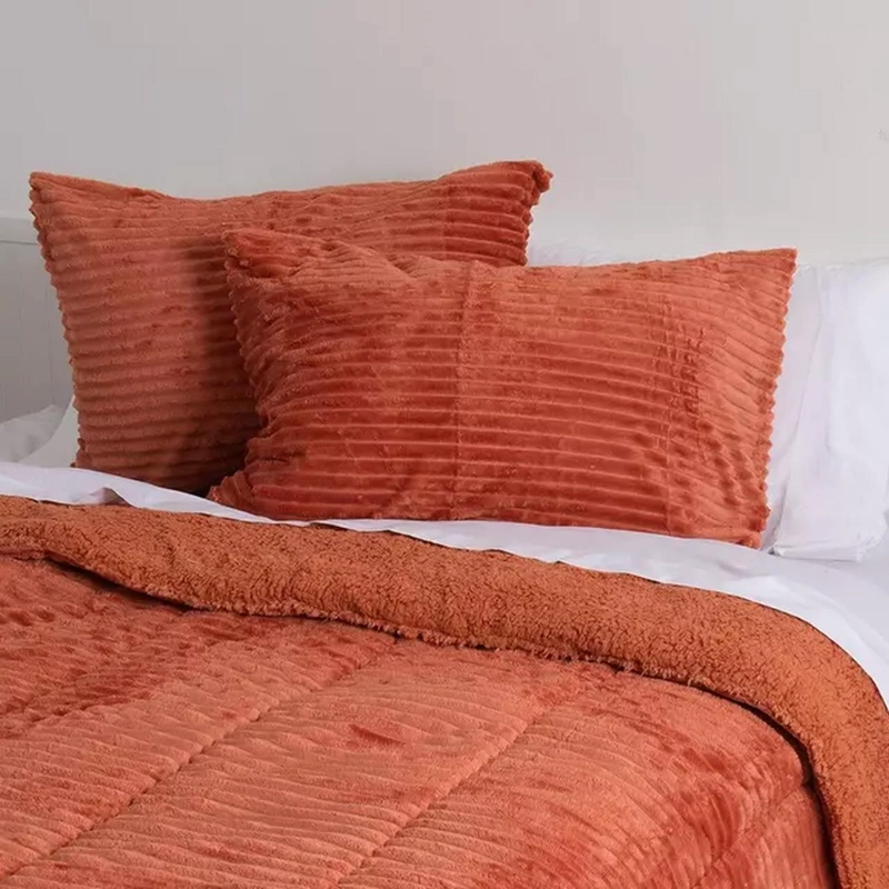 PLUMÓN MASHINI TERRACOTA CORDUROY CORAL SHERPA 1.5 P - 4