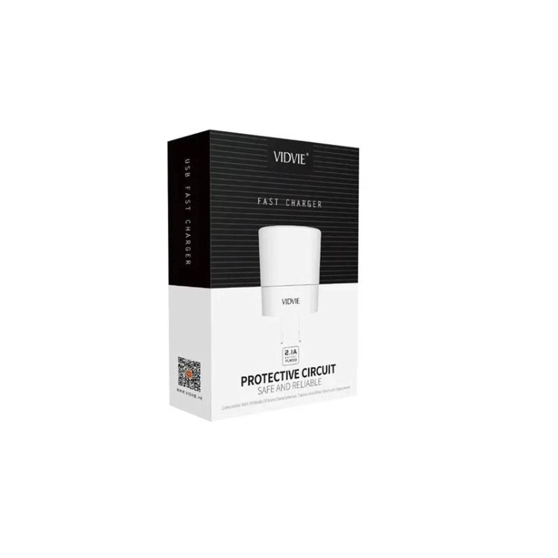 CARGADOR DE USB VIDVIE DE CARGA RAPIDA + CABLE LIGHTNING 1M - 1