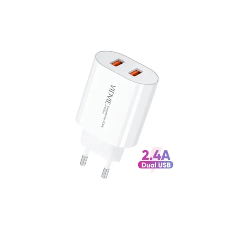 CARGADOR DE USB VIDVIE DE CARGA RAPIDA + CABLE LIGHTNING 1M - 2