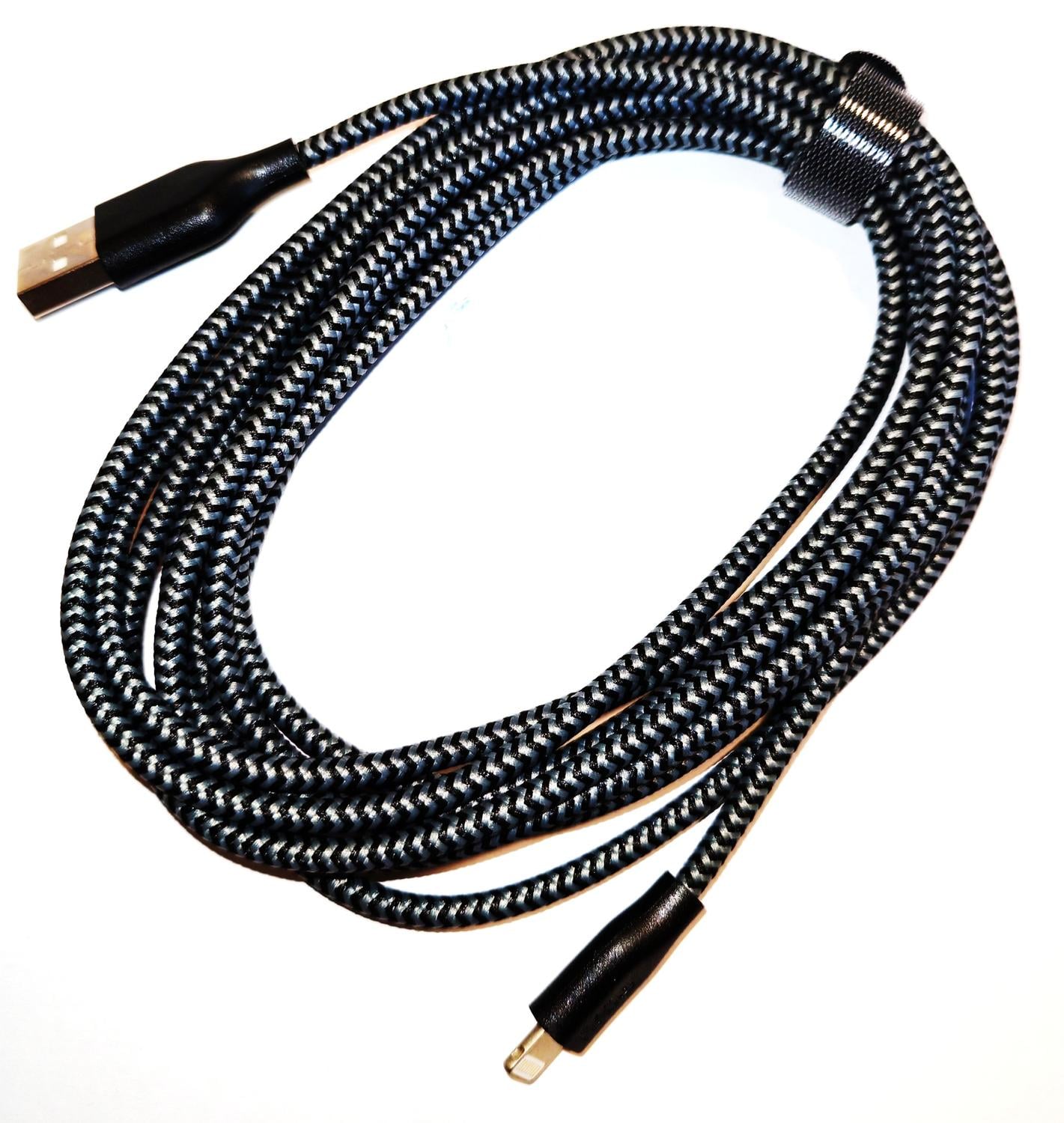 CABLE DE ENTRADA USB PARA LIGHTNING REFORZADO 3 MTR - 1