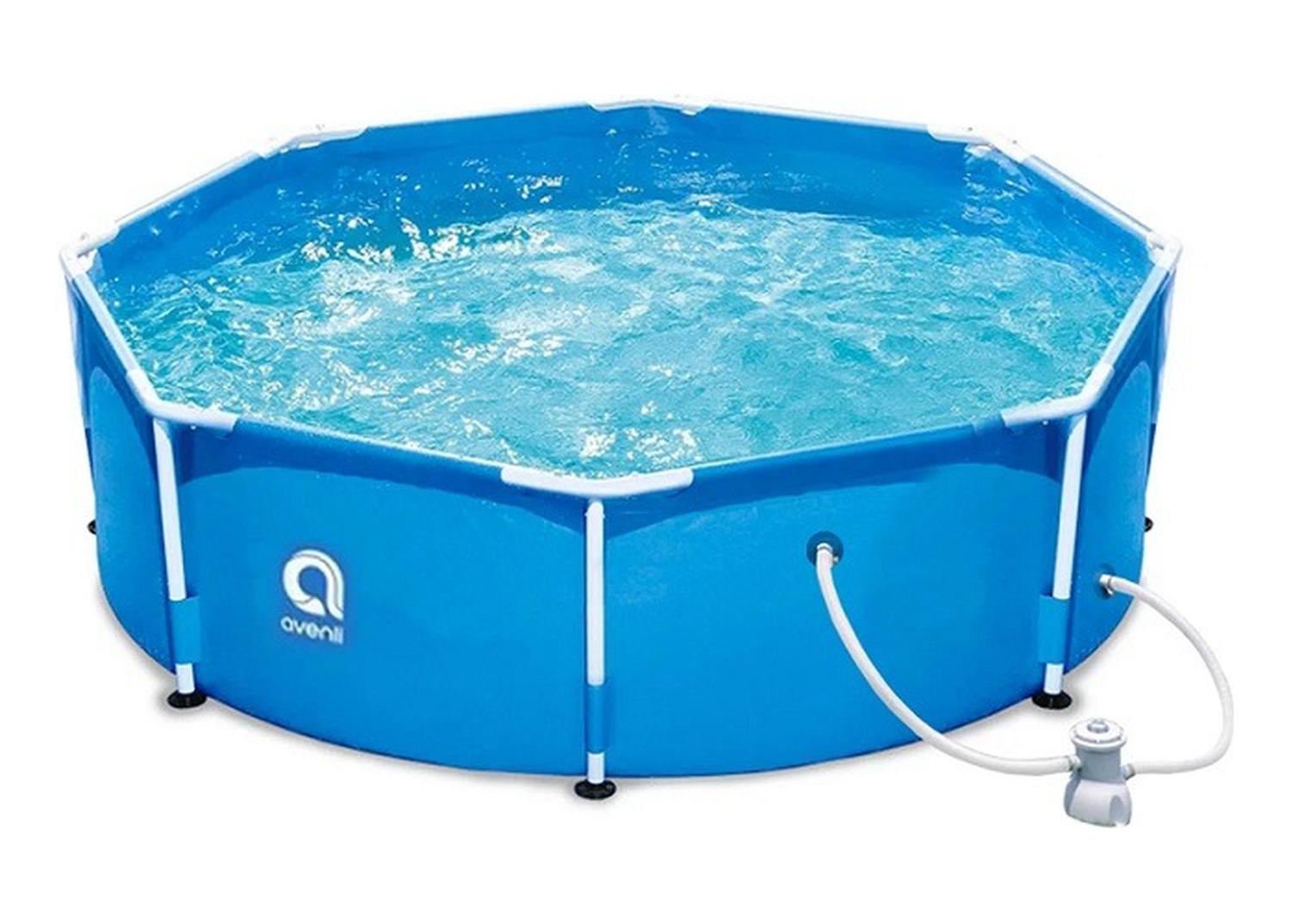 PISCINA CON FILTRO 6125 L 76X360 CM CELESTE - 1