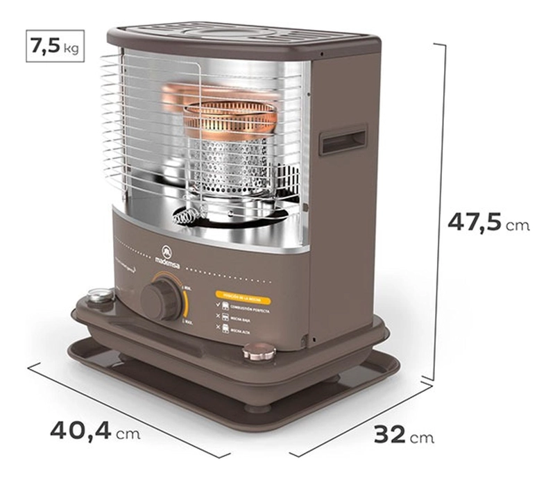 ESTUFA A PARAFINA MADEMSA MECHA FOGUITA PRO 4 LT - 6