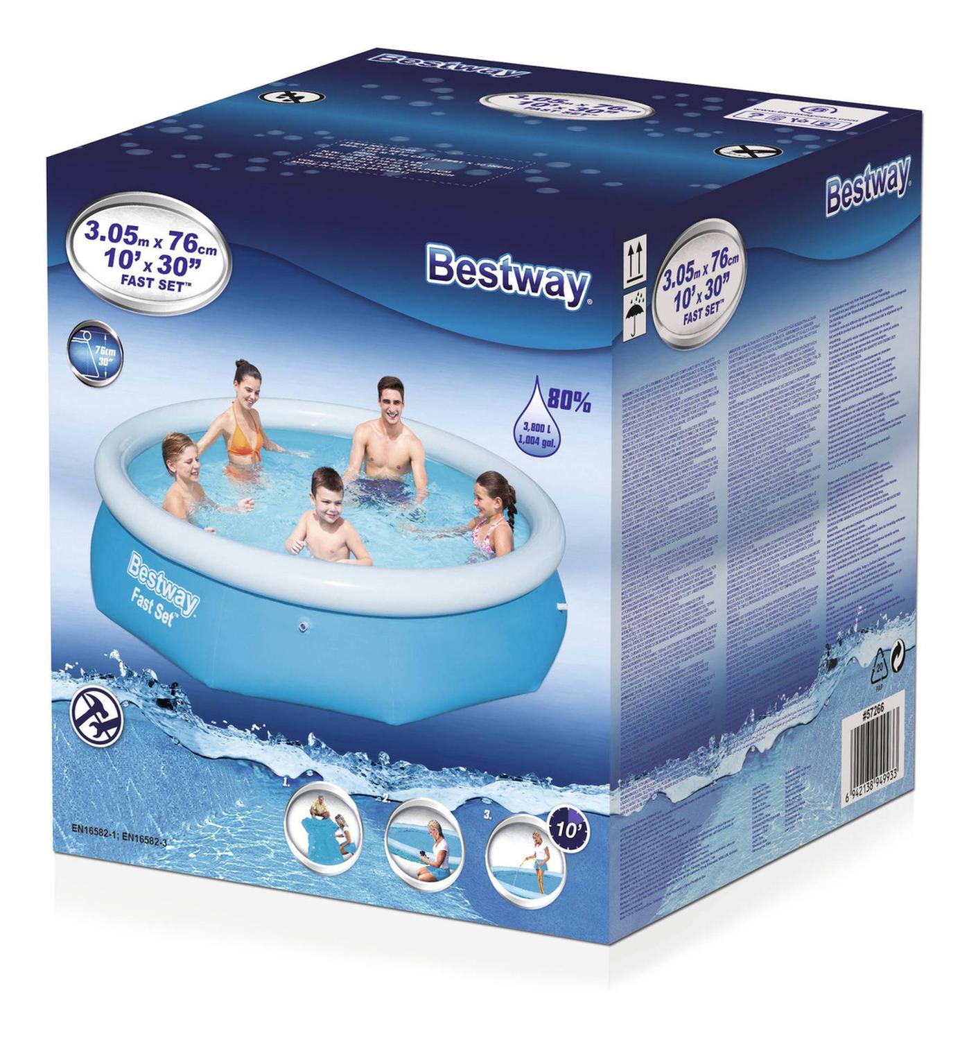 PISCINA BESTWAY FAST SET AZUL 3.05MX76CM - 5