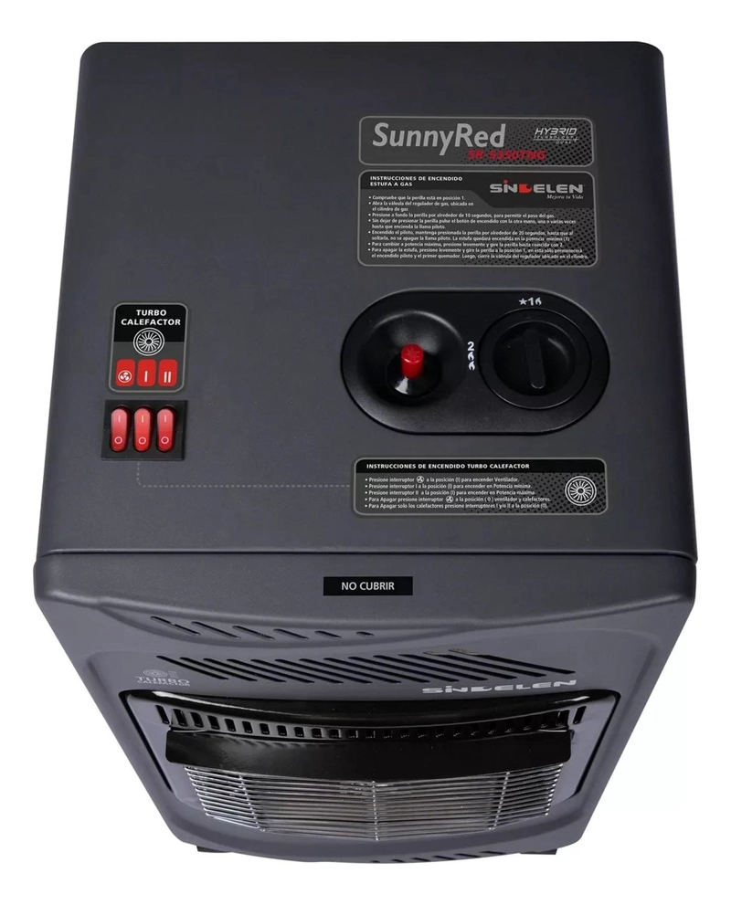 ESTUFA A GAS SINDELEN INFRAREN COLOR ROJO TURBO CALEFACTOR SR-5350TNG - 4