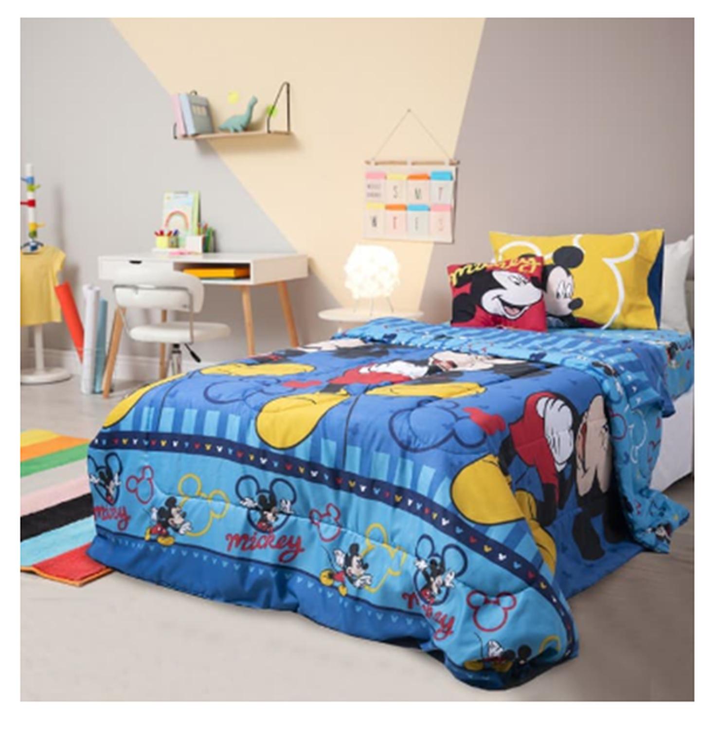 PLUMON INFANTIL 1.5 PLAZAS RELLENO 200 GR MICKEY BLINK BLUE - 3