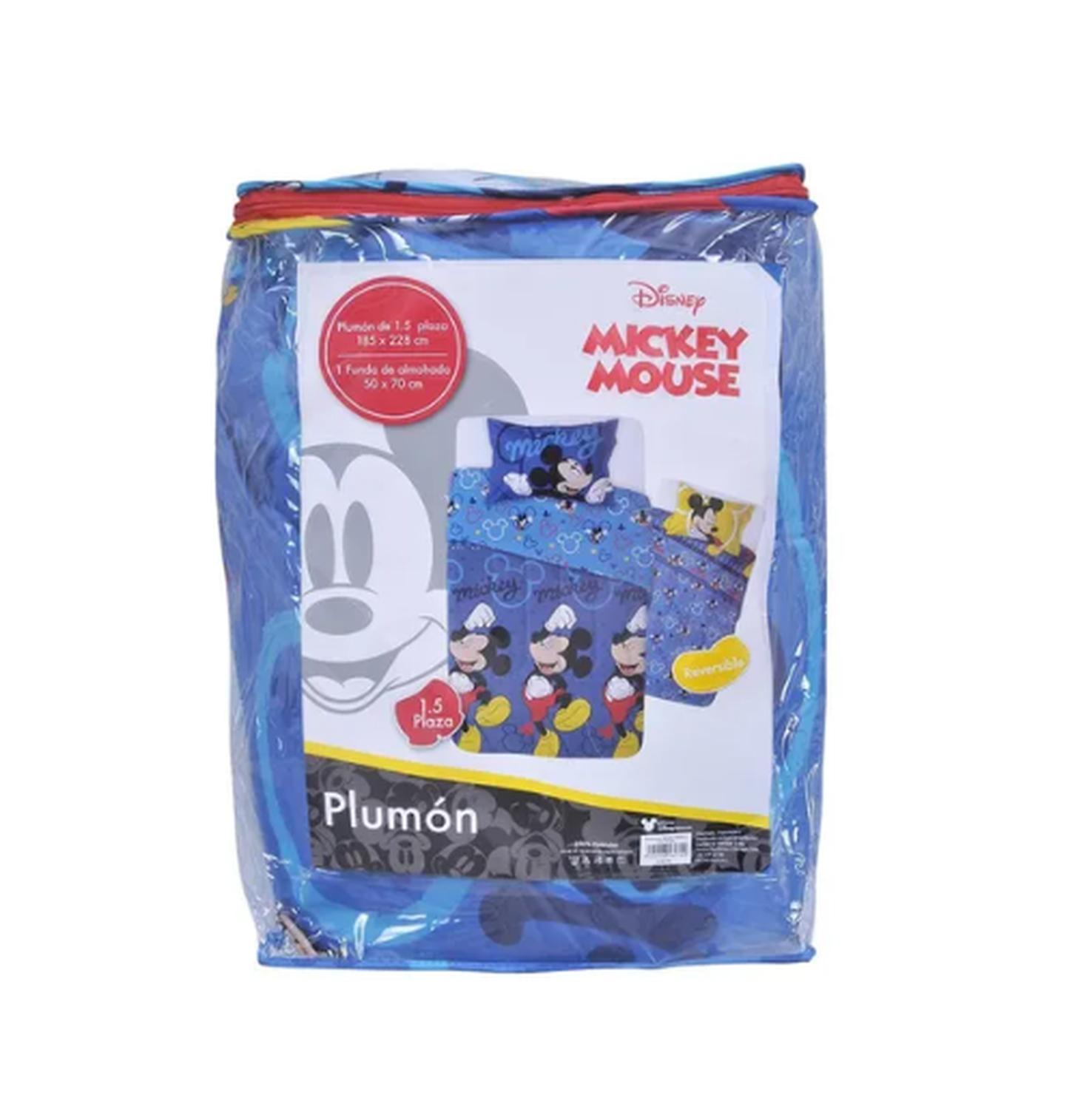 PLUMON INFANTIL 1.5 PLAZAS RELLENO 200 GR MICKEY BLINK BLUE - 4