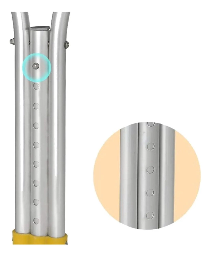 2 BASTON MULETAS AXILARES DE ALUMINIO REGULABLES ORTOPEDICAS - 3