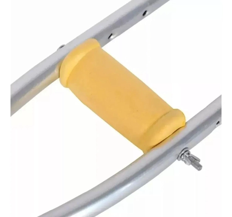 2 BASTON MULETAS AXILARES DE ALUMINIO REGULABLES ORTOPEDICAS - 7