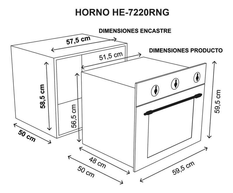 HORNO EMPOTRABLE SINDELEN HE-7220RNG RETRO - 6