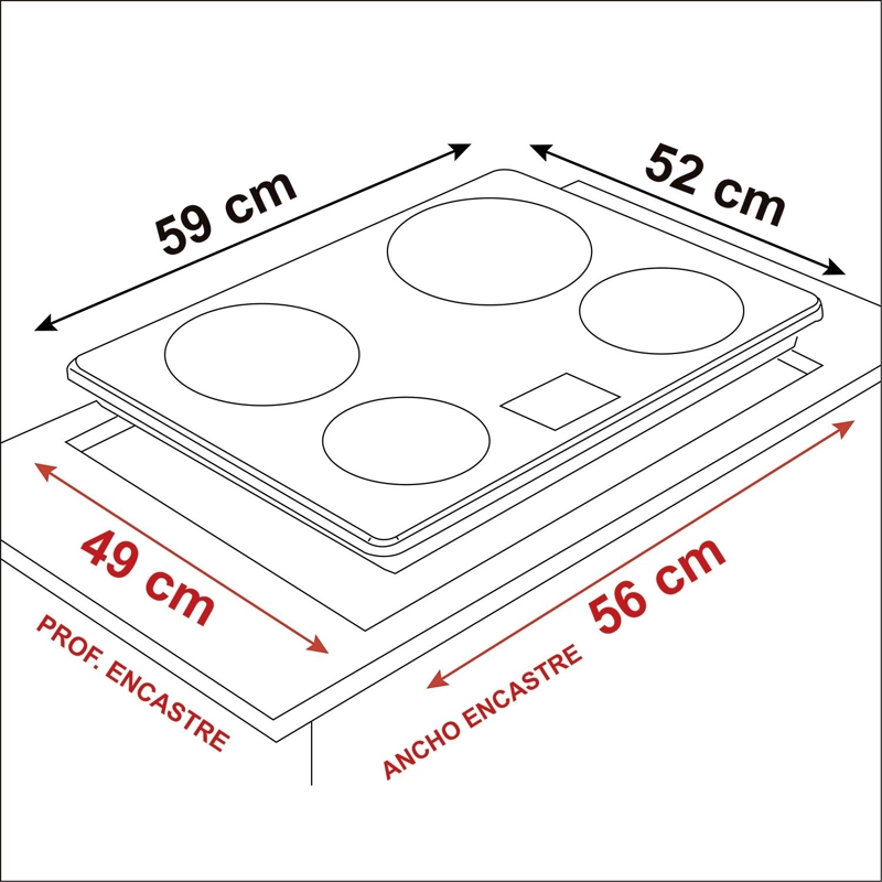 ENCIMERA DE INDUCCION ELE CTRICA SINDELEN CEI-4602NG - 5
