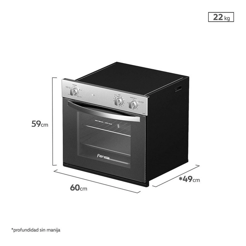 HORNO EMPOTRABLE FENSA FHE 1060 R 66 LTRS - 4