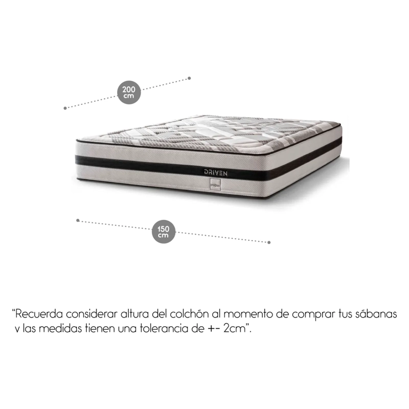 COLCHON ROSEN DRIVEN 2 PLAZAS 150 CM X 200 CM - 4