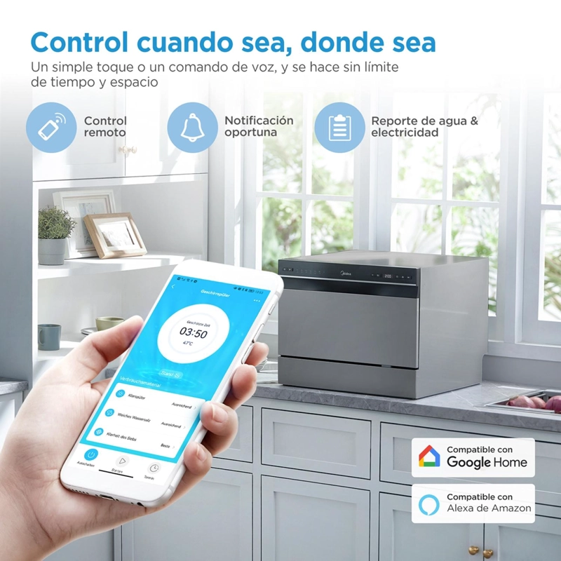 LAVAVAJILLA 6 CUBIERTOS MDWTF0602MS MIDEA - 7