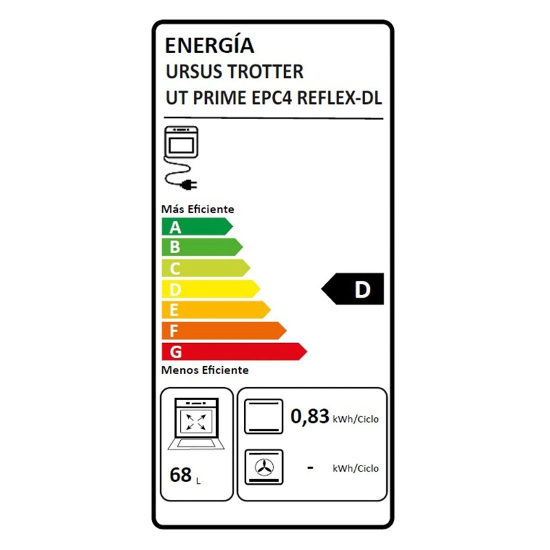 HORNO ELE CTRICO URSUS TROTTER EPC4 REFLEX DL 68 LT - 6