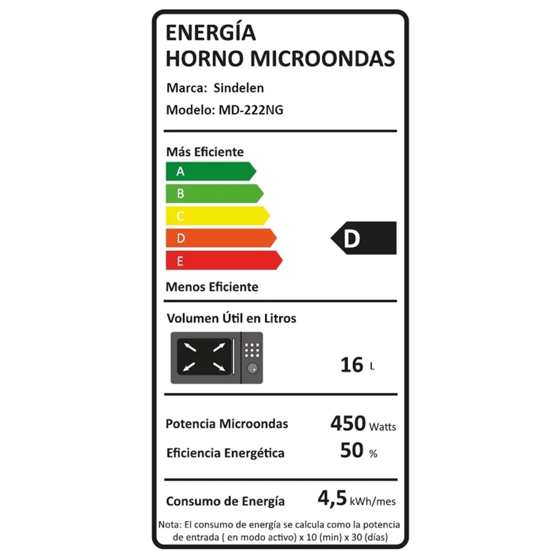 MICROONDAS SINDELEN MD-222NG 20 LT - 3